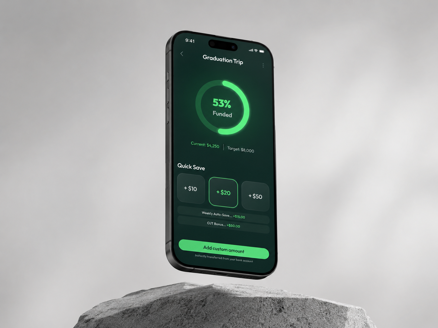 Aura Finance app mockup